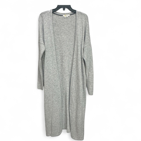 Boden Sweaters - Boden Long Line Cardigan Alpaca Wool Blend Open Front Pockets Light Gray